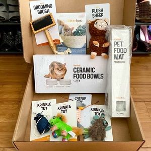 NWT, Cat Bowls & Toys Bundle